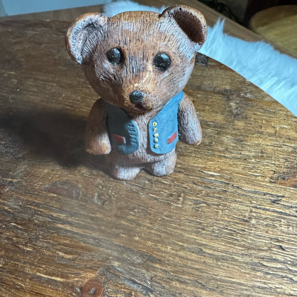 Vintage Brown Teddy Bear Figurine Set - Picture 3 of 15